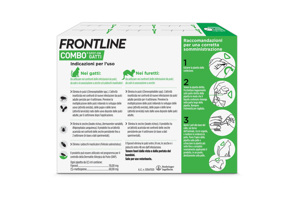 Frontline combo, 1 pipetta, antiparassitario per gatti