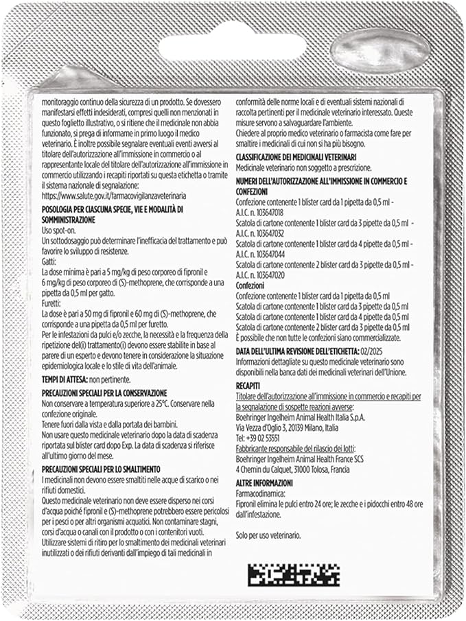 Frontline combo, 1 pipetta, antiparassitario per gatti