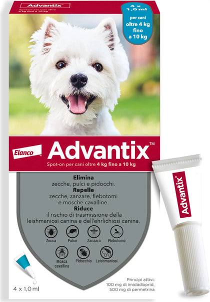 Advantix spot on - trattamento antiparassitario per cani
